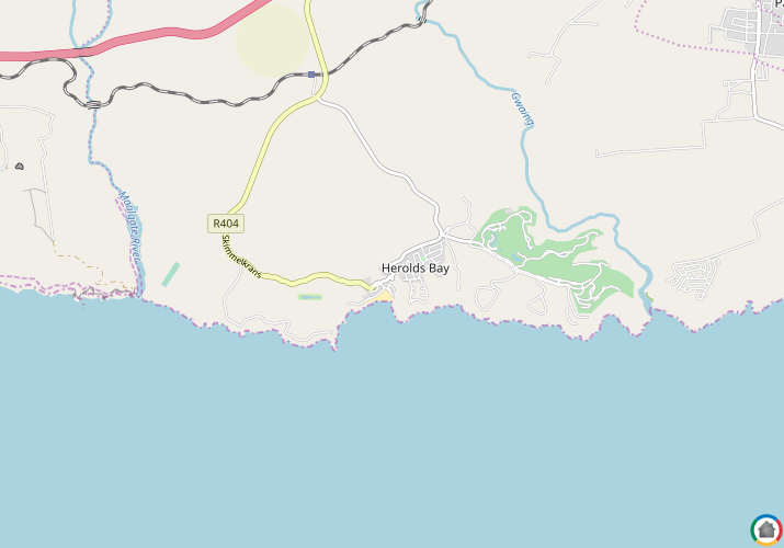Map location of Herolds Bay